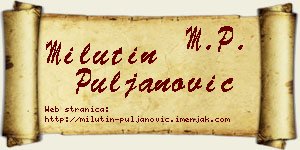 Milutin Puljanović vizit kartica